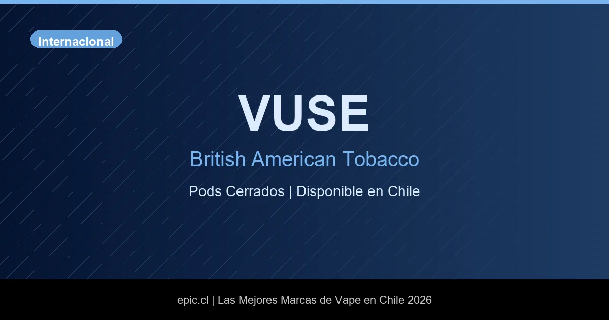 VUSE de British American Tobacco - pods cerrados disponibles en Chile