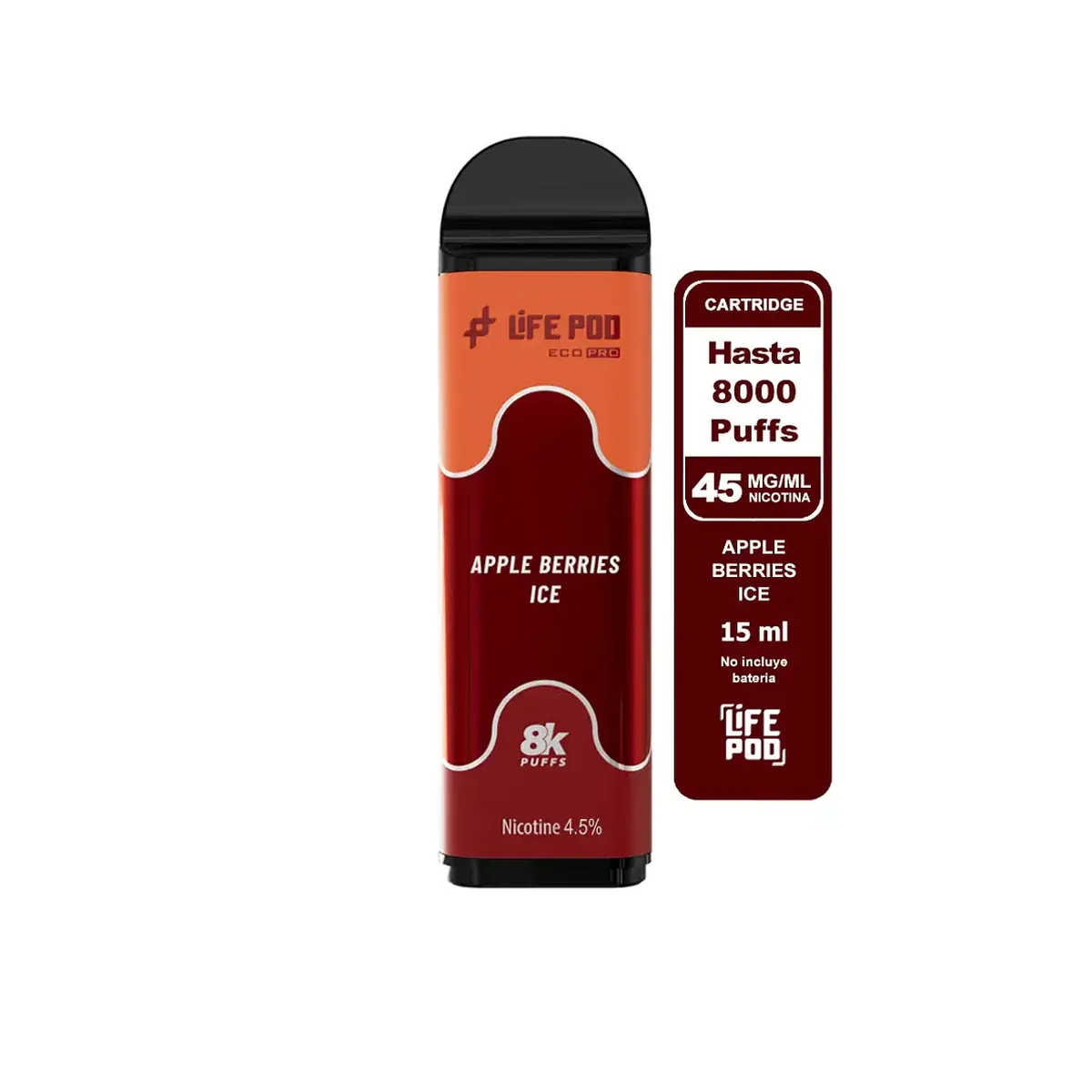 Life Pod recarga Apple Berries Ice 8.000 puffs