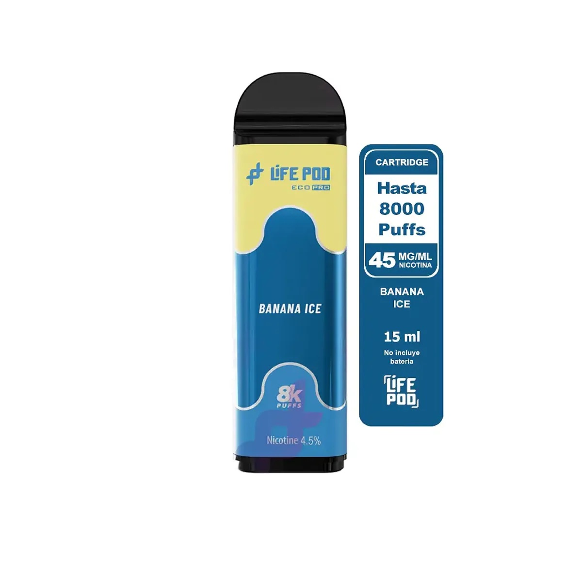 Life Pod recarga Banana Ice 8.000 puffs