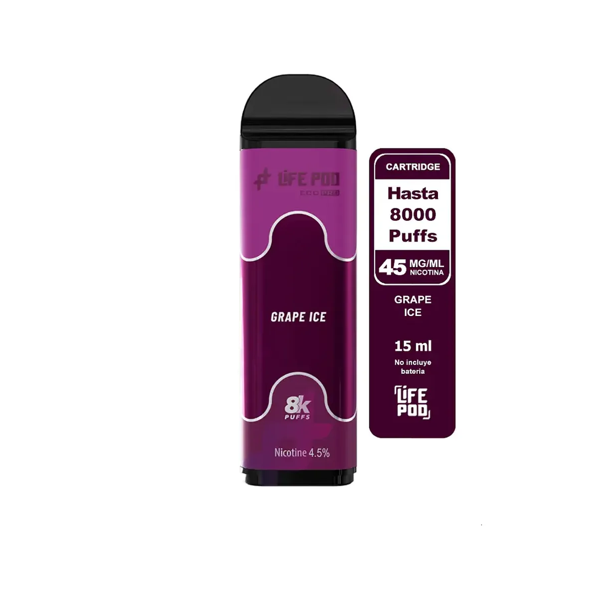 Life Pod recarga Grape Ice 8.000 puffs