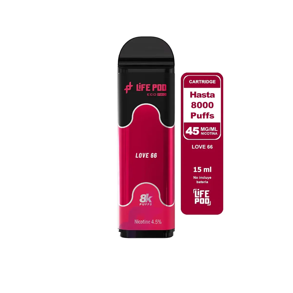 Life Pod recarga Love 66 8.000 puffs