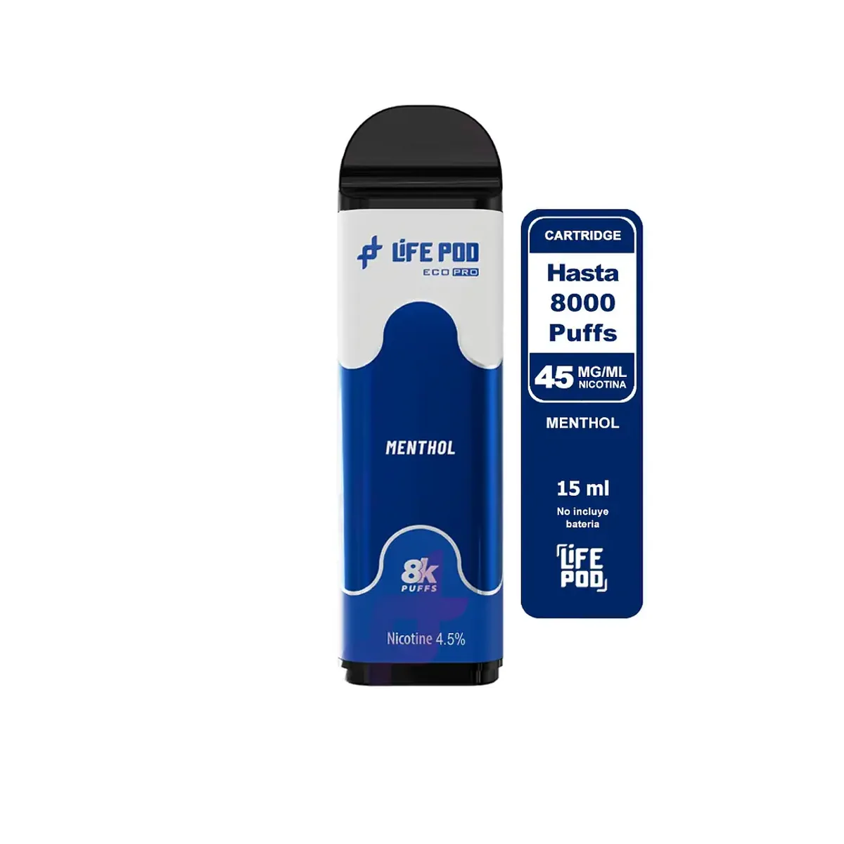 Life Pod recarga Menthol 8.000 puffs