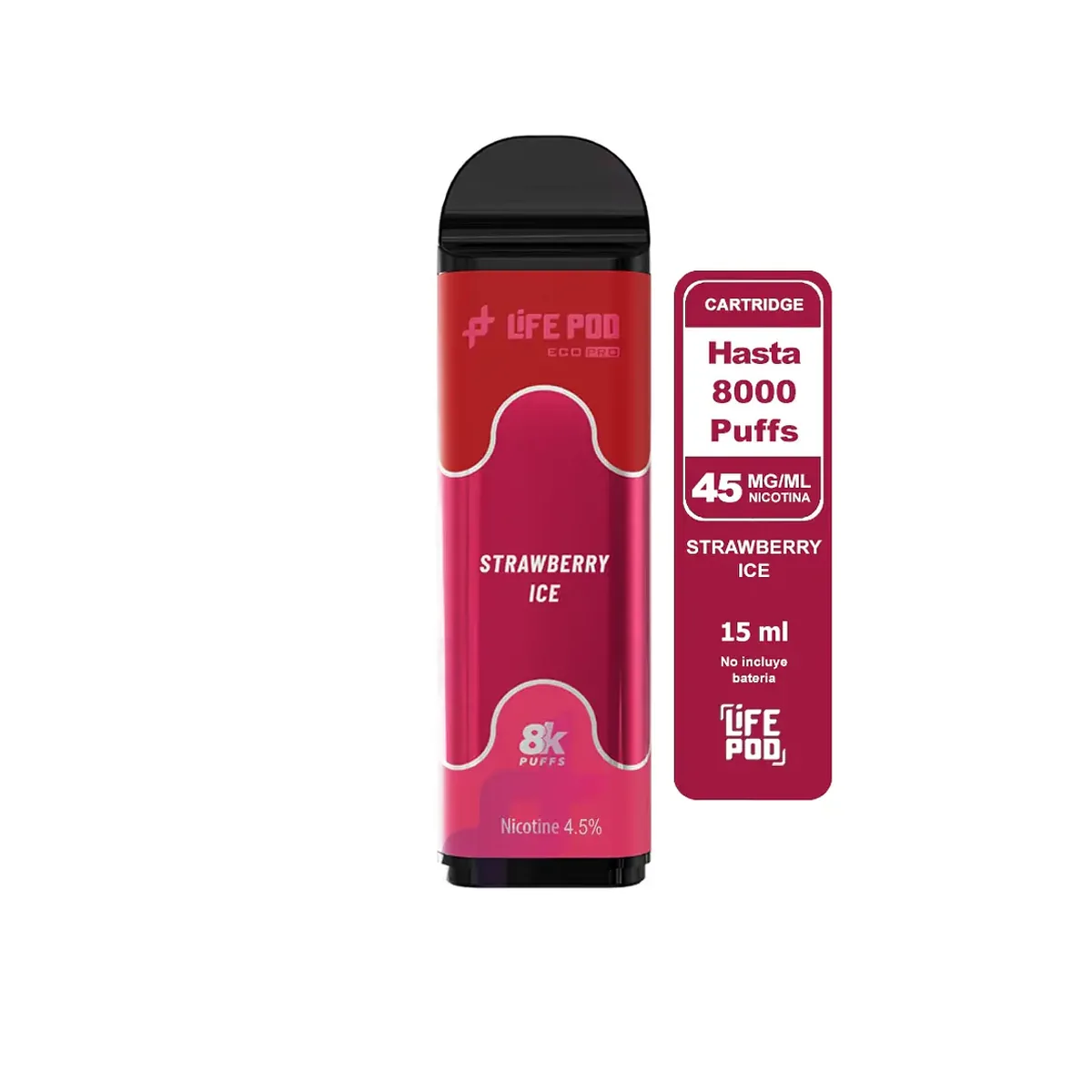 Life Pod recarga Strawberry Ice 8.000 puffs