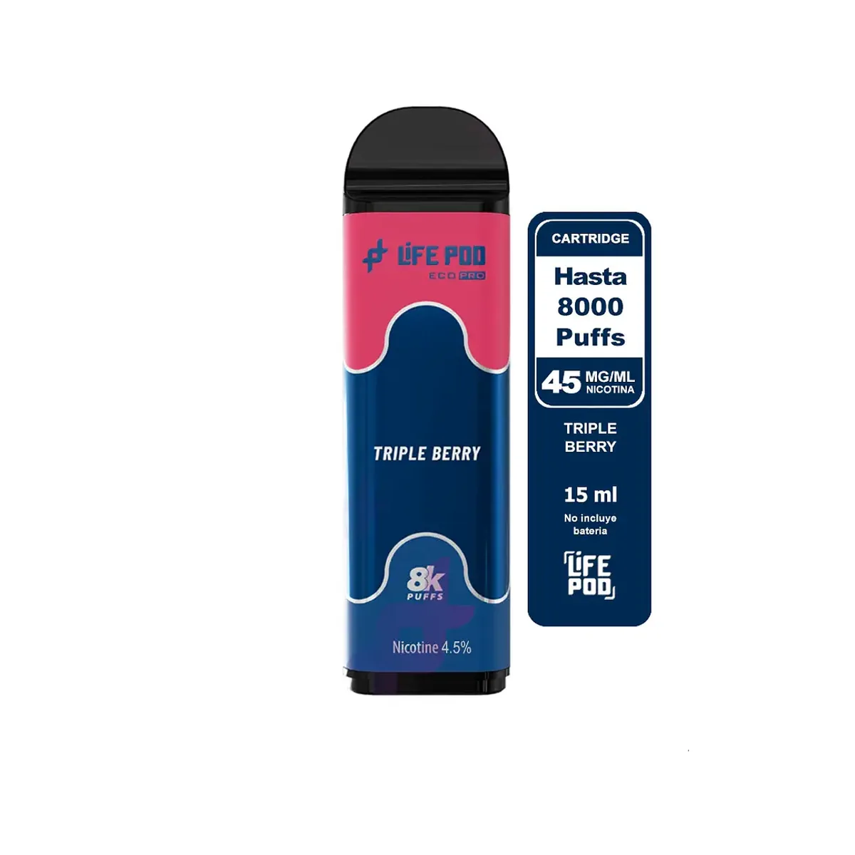 Life Pod recarga Triple Berry 8.000 puffs