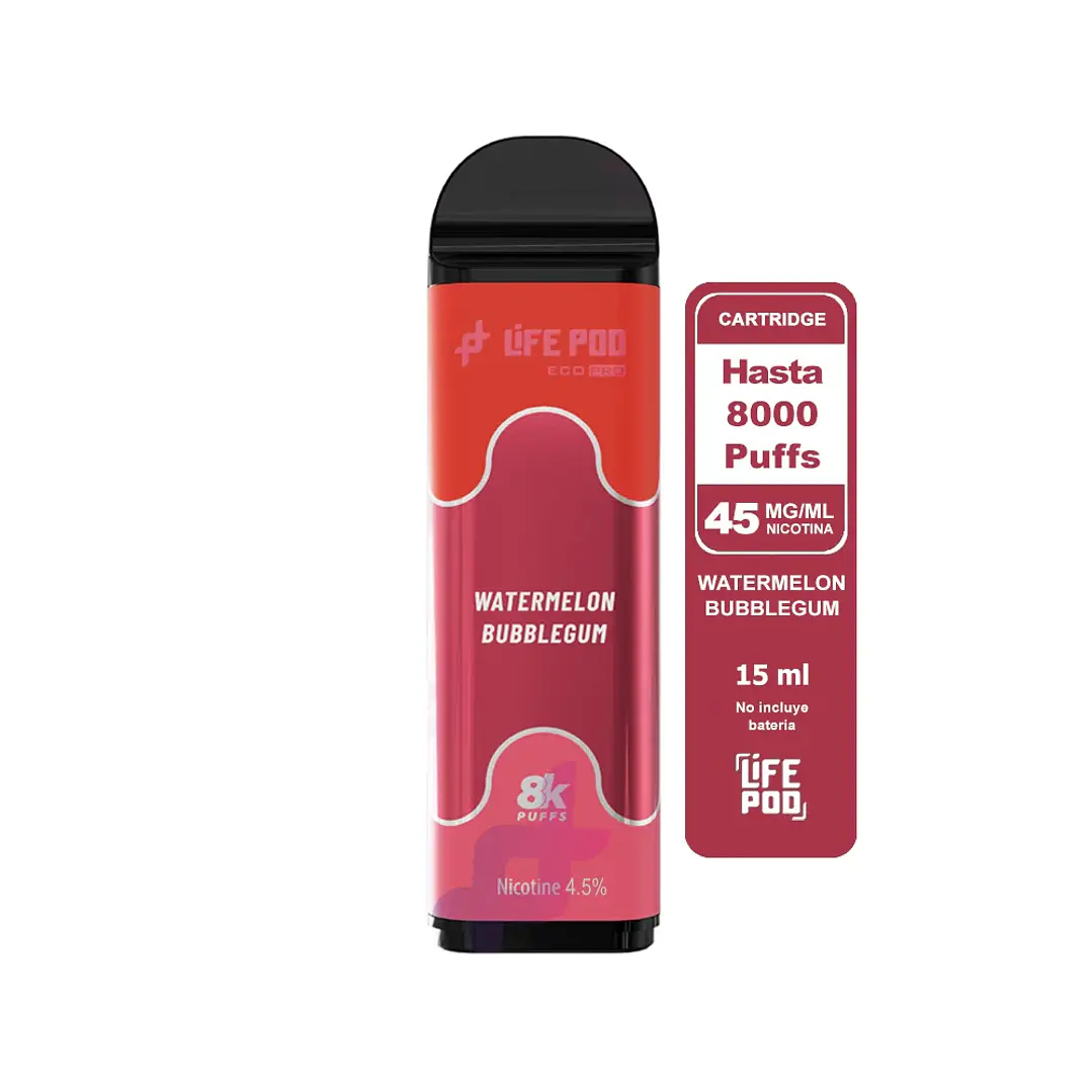 Life Pod recarga Watermelon Bubblegum 8.000 puffs